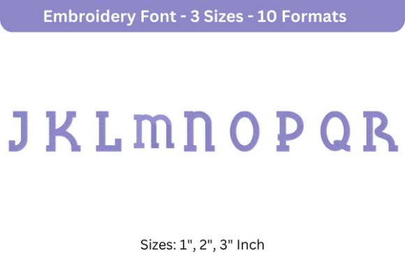 Blue Plate Font Uppercase J to R