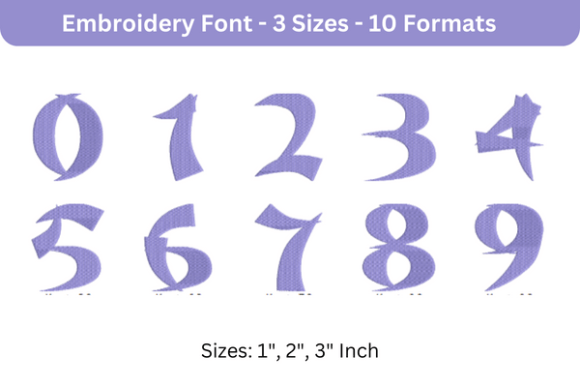 Karate Font 0 to 9