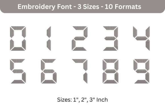 LCD Font 0 to 9
