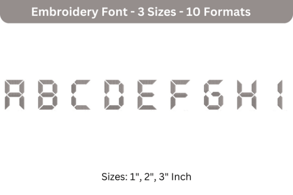 LCD Font a to I