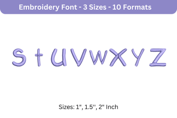 Second Grader Font S to Z